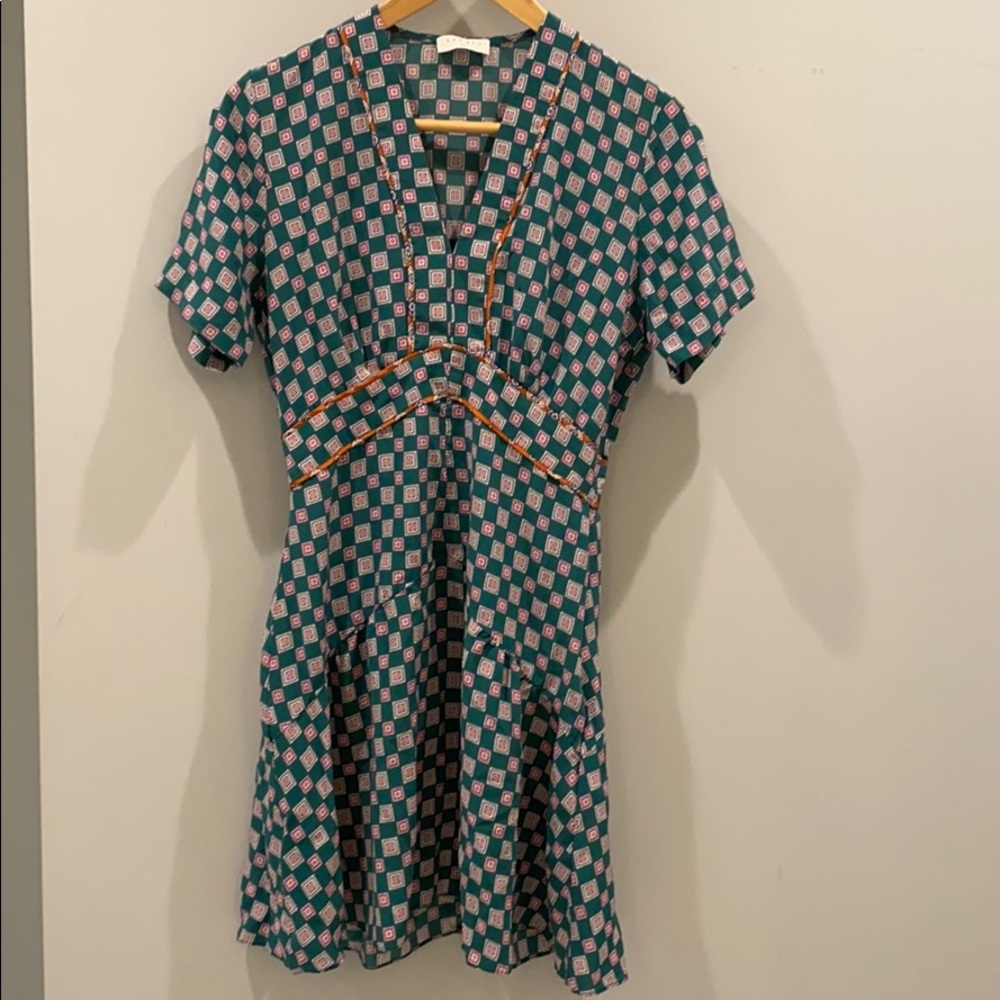 Sandro Green Dalli Dress Size 38